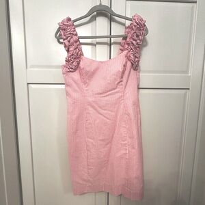 Seasucker mini shift dress